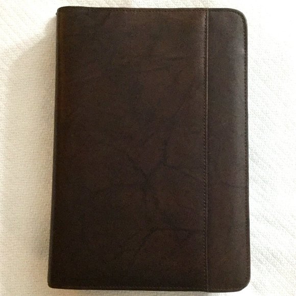 Day-Timer Brown Vegan Leather Zip Planner Cover | Junior Size - Picture 2 of 15